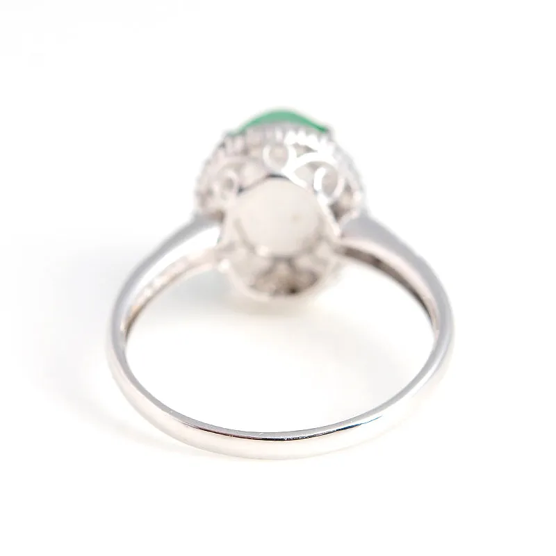 Natural Jade Ring Jadeite Gold Ring RG8