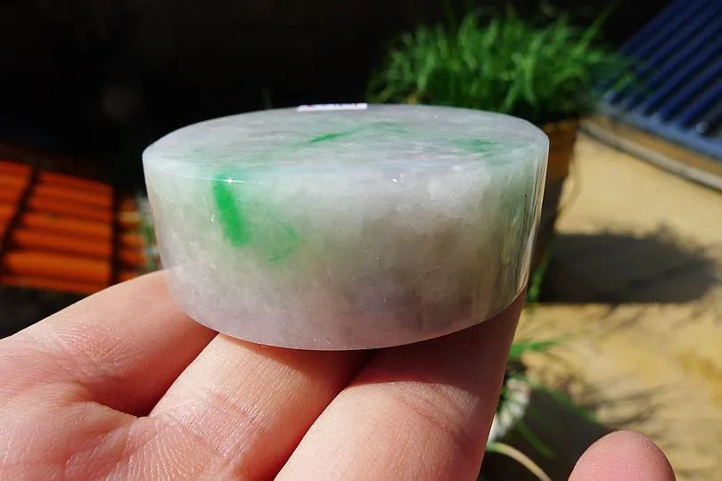 Natural Jade Rough Jadeite Raw (148g,5.4X5.4X1.9cm)