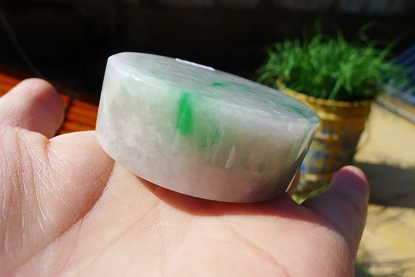 Natural Jade Rough Jadeite Raw (148g,5.4X5.4X1.9cm)