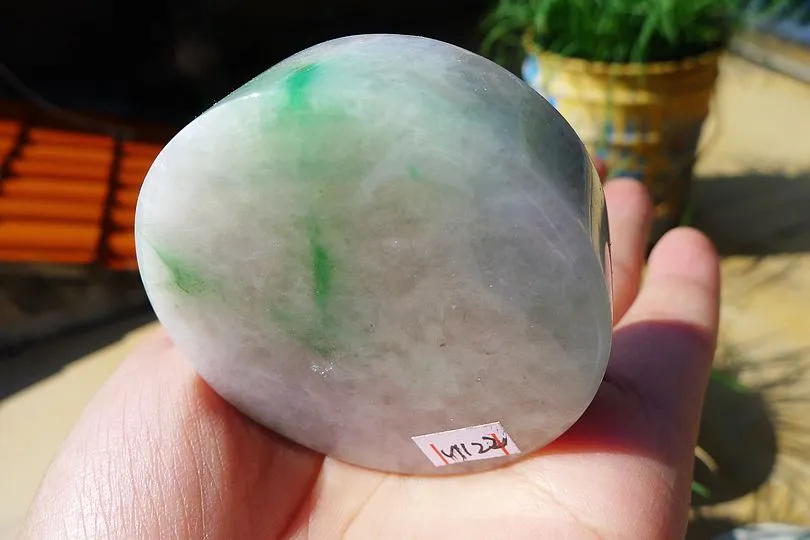 Natural Jade Rough Jadeite Raw (148g,5.4X5.4X1.9cm)