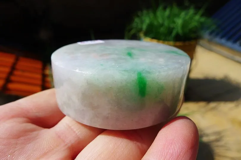 Natural Jade Rough Jadeite Raw (148g,5.4X5.4X1.9cm)