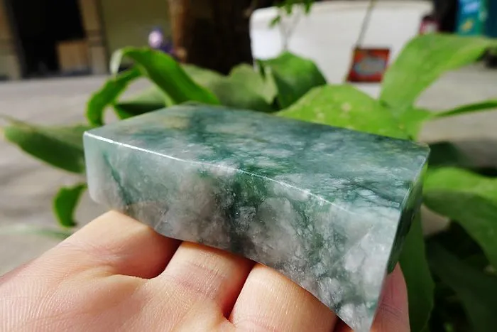 Natural Jade Rough Jadeite Raw (162g,7.1X4.4X1.65cm)