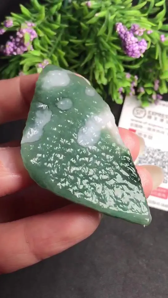 Natural Jade Rough Jadeite Raw (23g,5.3X3.4X0.5cm)-S4978