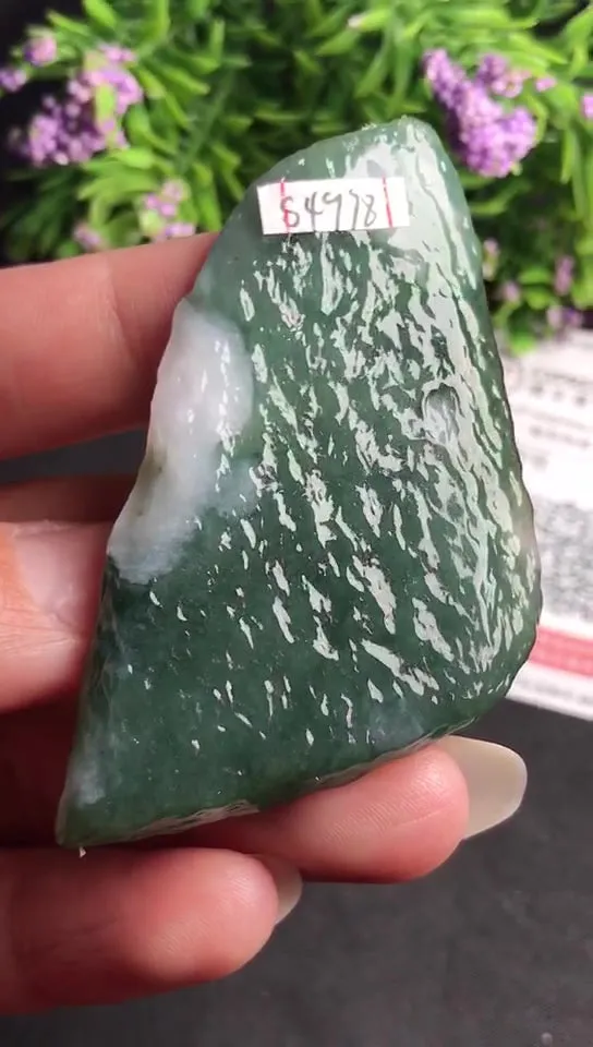 Natural Jade Rough Jadeite Raw (23g,5.3X3.4X0.5cm)-S4978