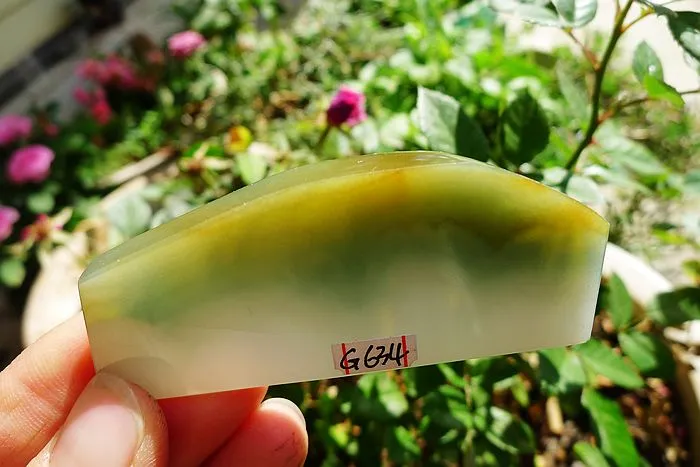 Natural Jade Rough Jadeite Raw (38g,7.1X2.9X0.6cm)