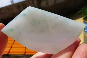 Natural Jade Rough Jadeite Raw (42g,7.8X4.3X0.45cm)