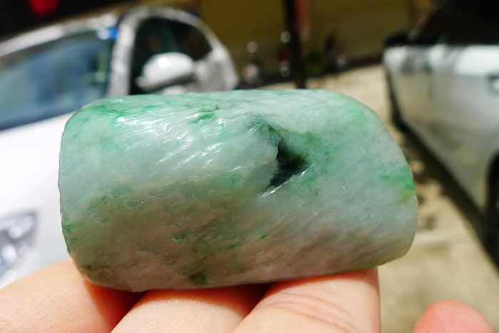 Natural Jade Rough Jadeite Raw (71g,5.3X2.7X2.2cm)