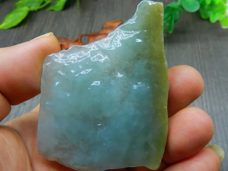 Natural Jade Rough Jadeite Raw (87g, 67X53X13mm)