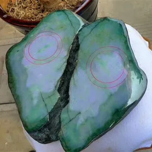 Natural Jade Rough Jadeite Raw Two Pieces 7.9kg