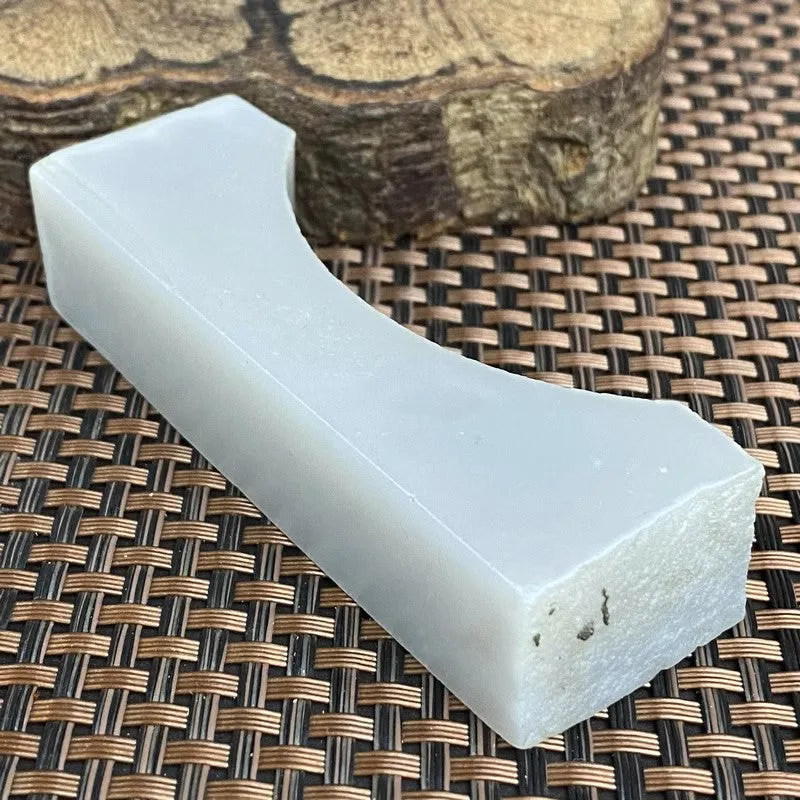 Natural Kunlun Jade Rough Nephrite Raw (102g,8.3X2.9X1.8cm)