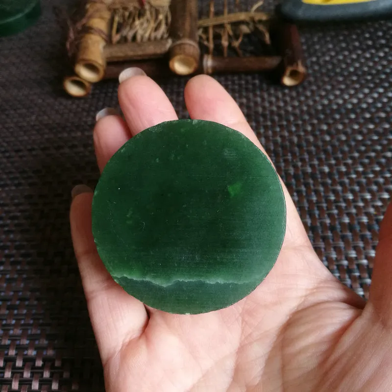 Natural Kunlun Jade Rough Nephrite Raw (105g,5.4X1.6cm)