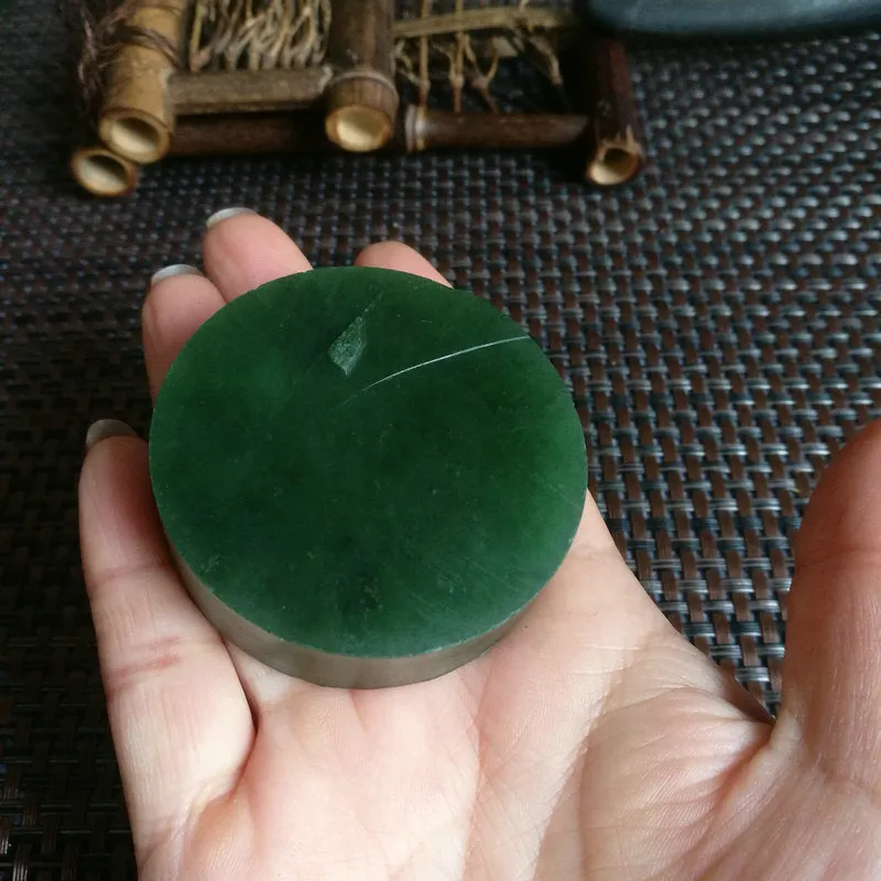 Natural Kunlun Jade Rough Nephrite Raw (105g,5.4X1.6cm)