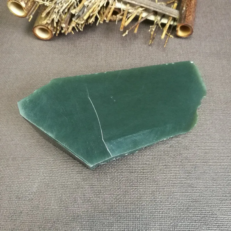 Natural Kunlun Jade Rough Nephrite Raw (295g,12X5.5X3.8cm)