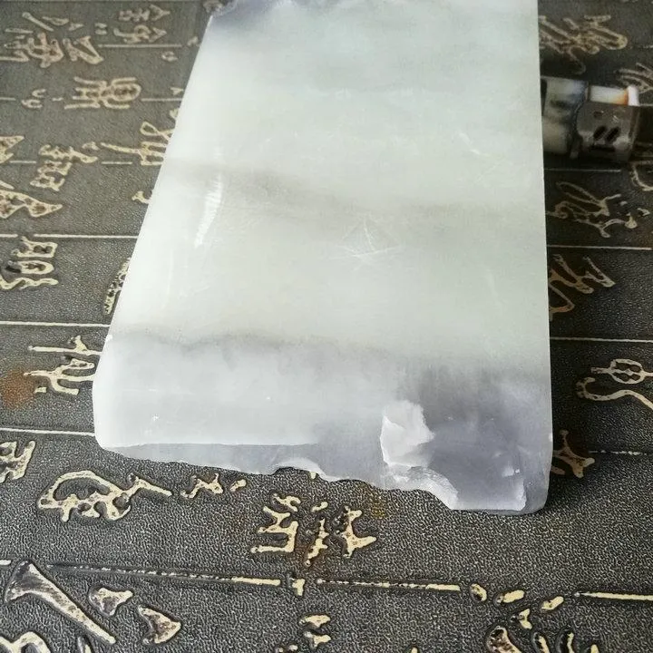 Natural Kunlun Jade Rough Nephrite Raw (343g, 12X8.3X1.1cm)