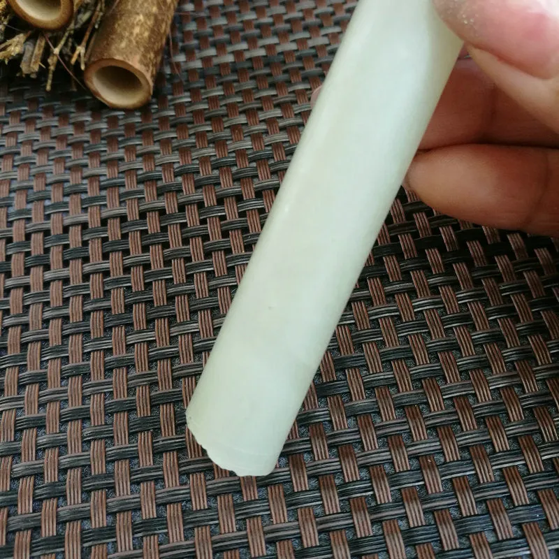 Natural Kunlun Jade Rough Nephrite Raw (40g,6.9X1.6cm)