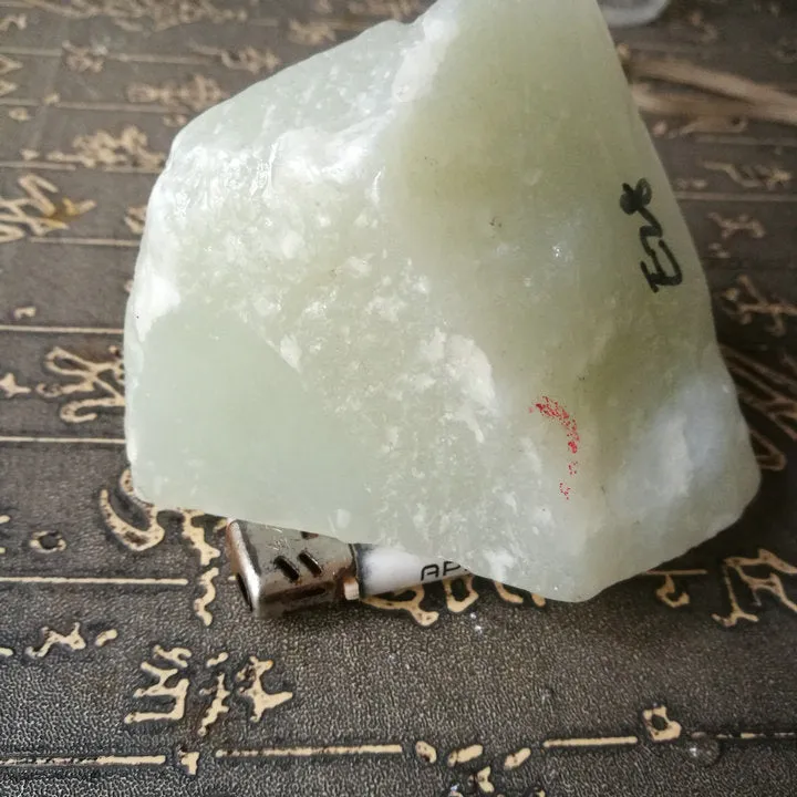 Natural Kunlun Jade Rough Nephrite Raw S-(422g, 8X7X6cm)