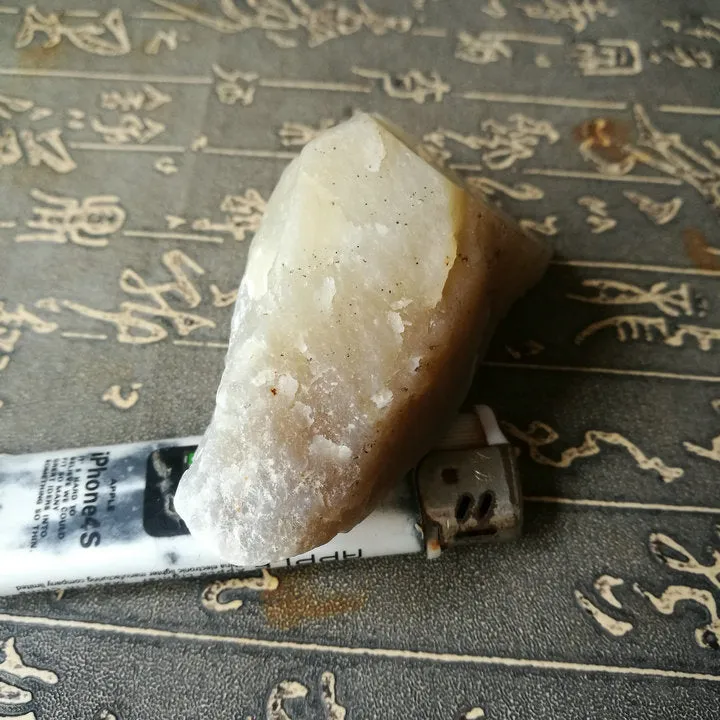 Natural Siberian Jade Rough Nephrite Raw (225g, 10X5X4cm)