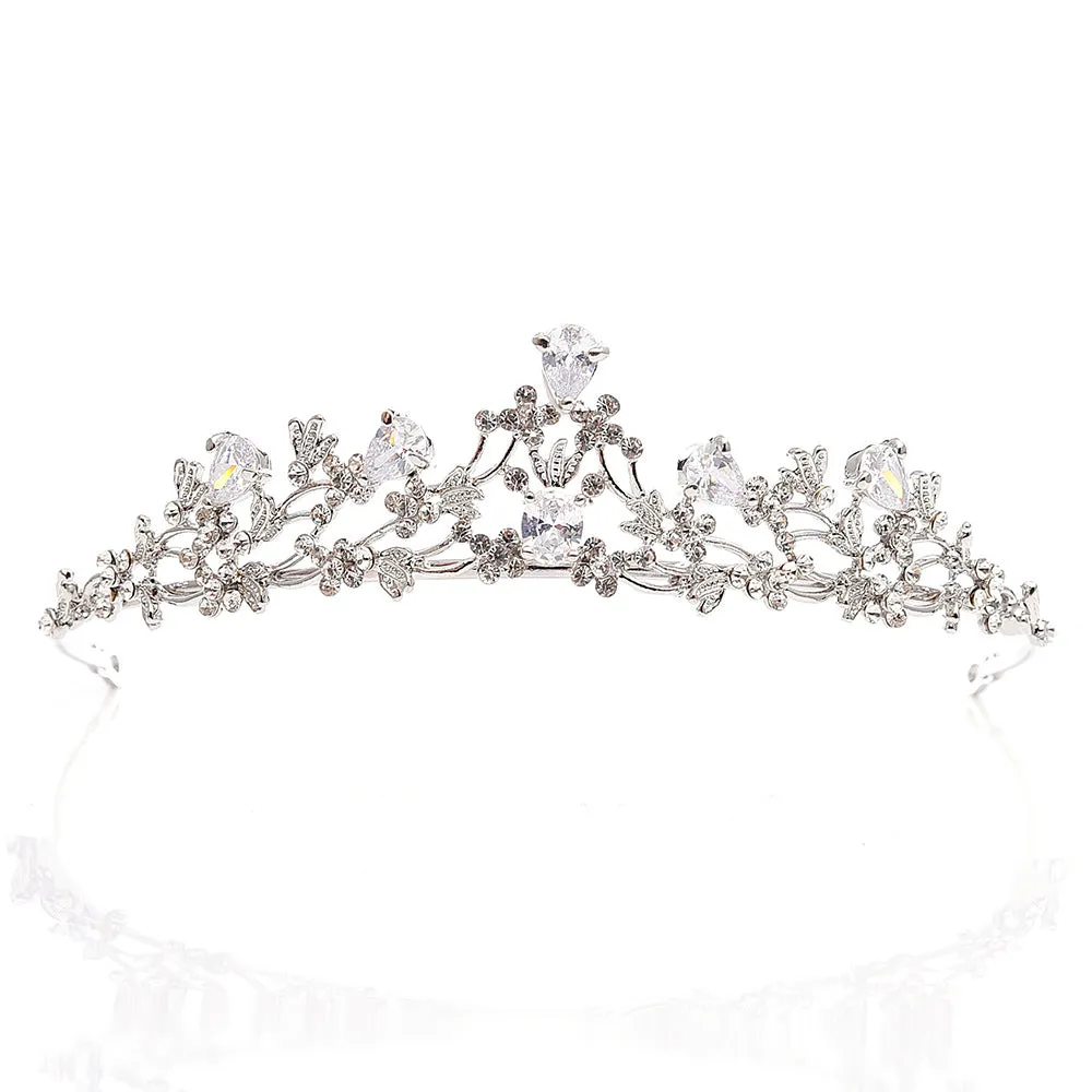 New Style Alloy rhinestone zircon bridal small crown exquisite zircon wedding birthday crown