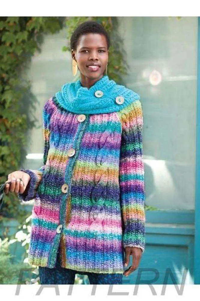 Noro 22 Cabled Coat With Cowl PATTERN ONLY