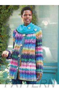 Noro 22 Cabled Coat With Cowl PATTERN ONLY