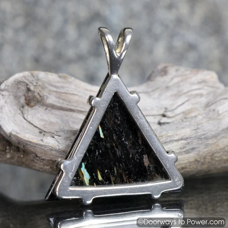 Nuummite Triangle Crystal Pendant Rare A     Top Quality