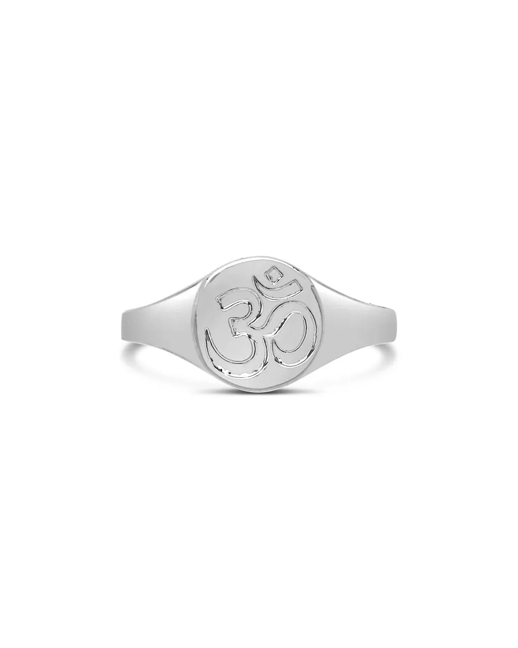 Om Engraved Signet Ring