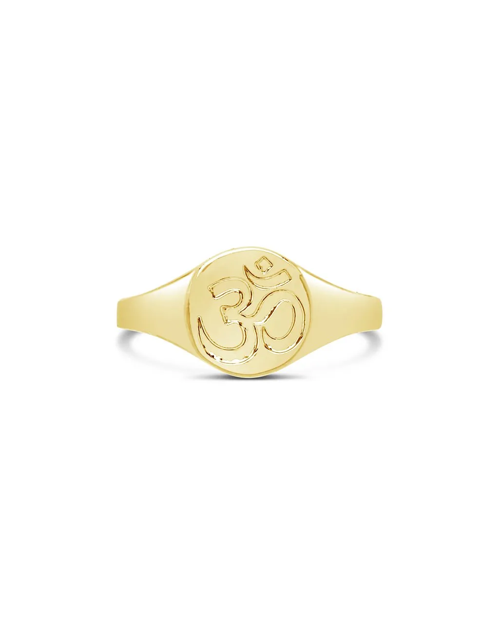 Om Engraved Signet Ring