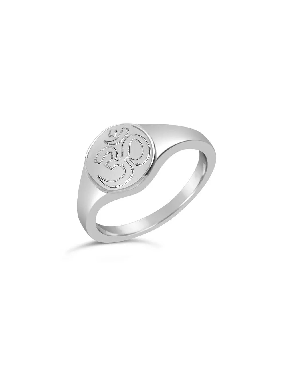 Om Engraved Signet Ring