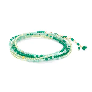 Ombre Mint Wrap Bracelet & Necklace