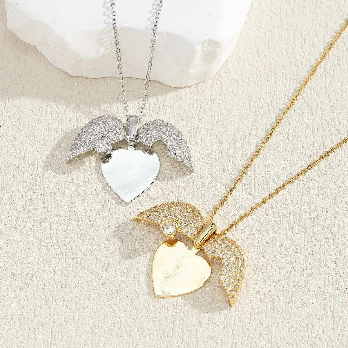 Openable Heart Crystal Personalized Necklace