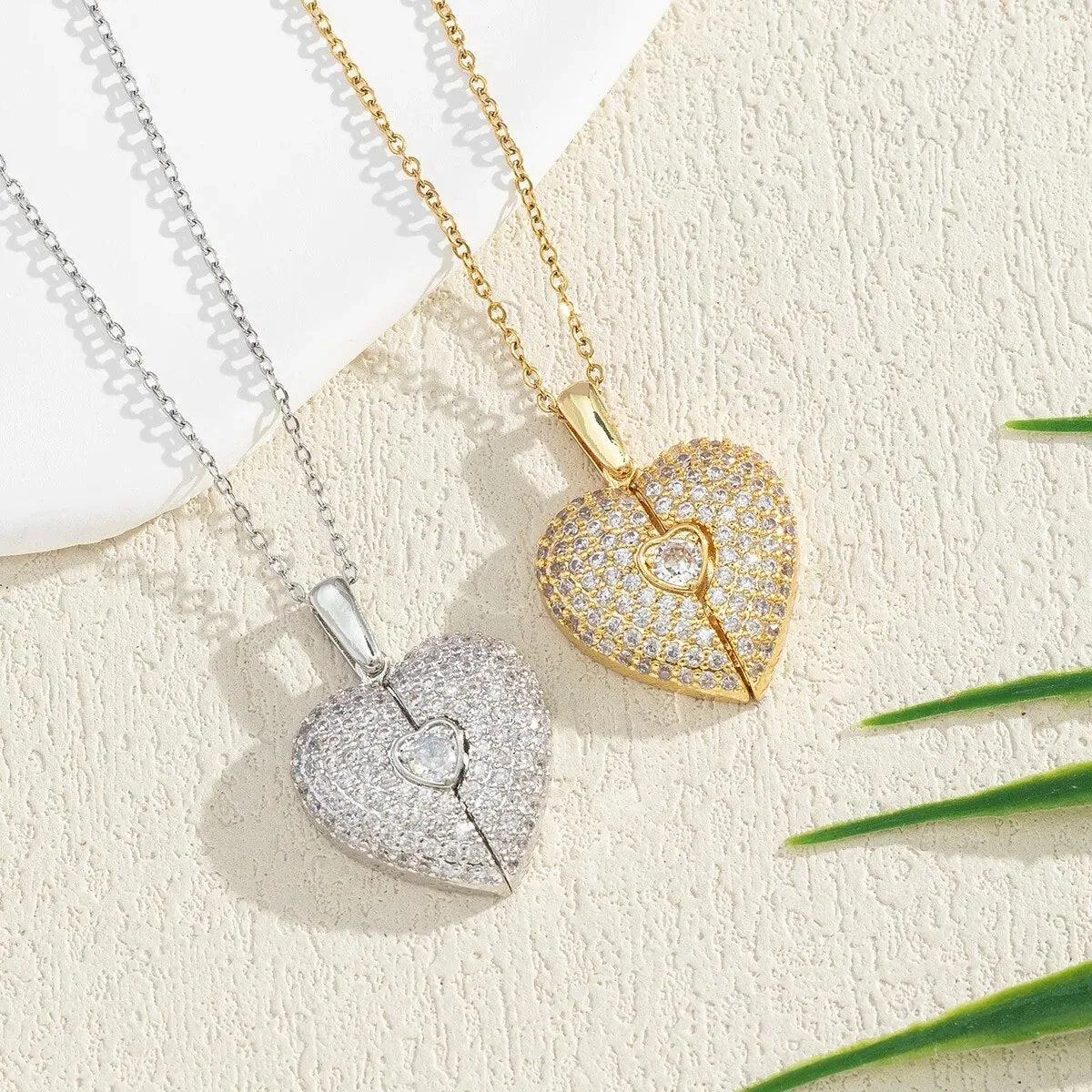 Openable Heart Crystal Personalized Necklace