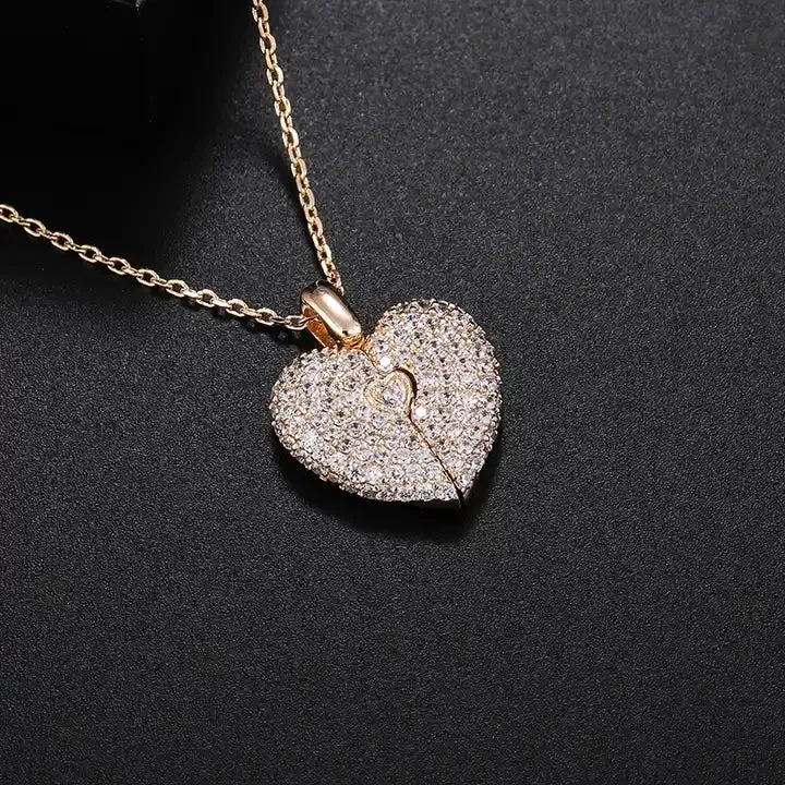 Openable Heart Crystal Personalized Necklace