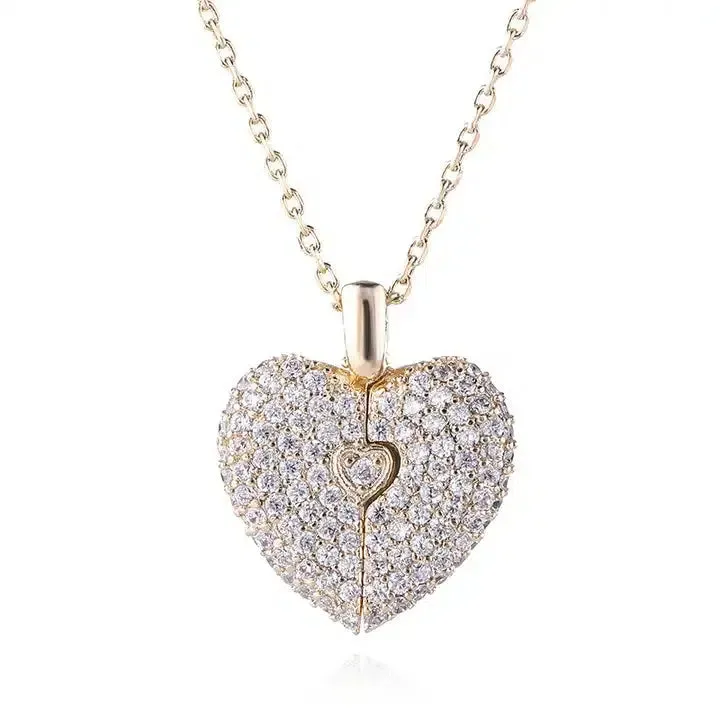 Openable Heart Crystal Personalized Necklace