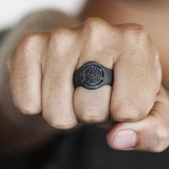 Our Club Ring | Black Silver