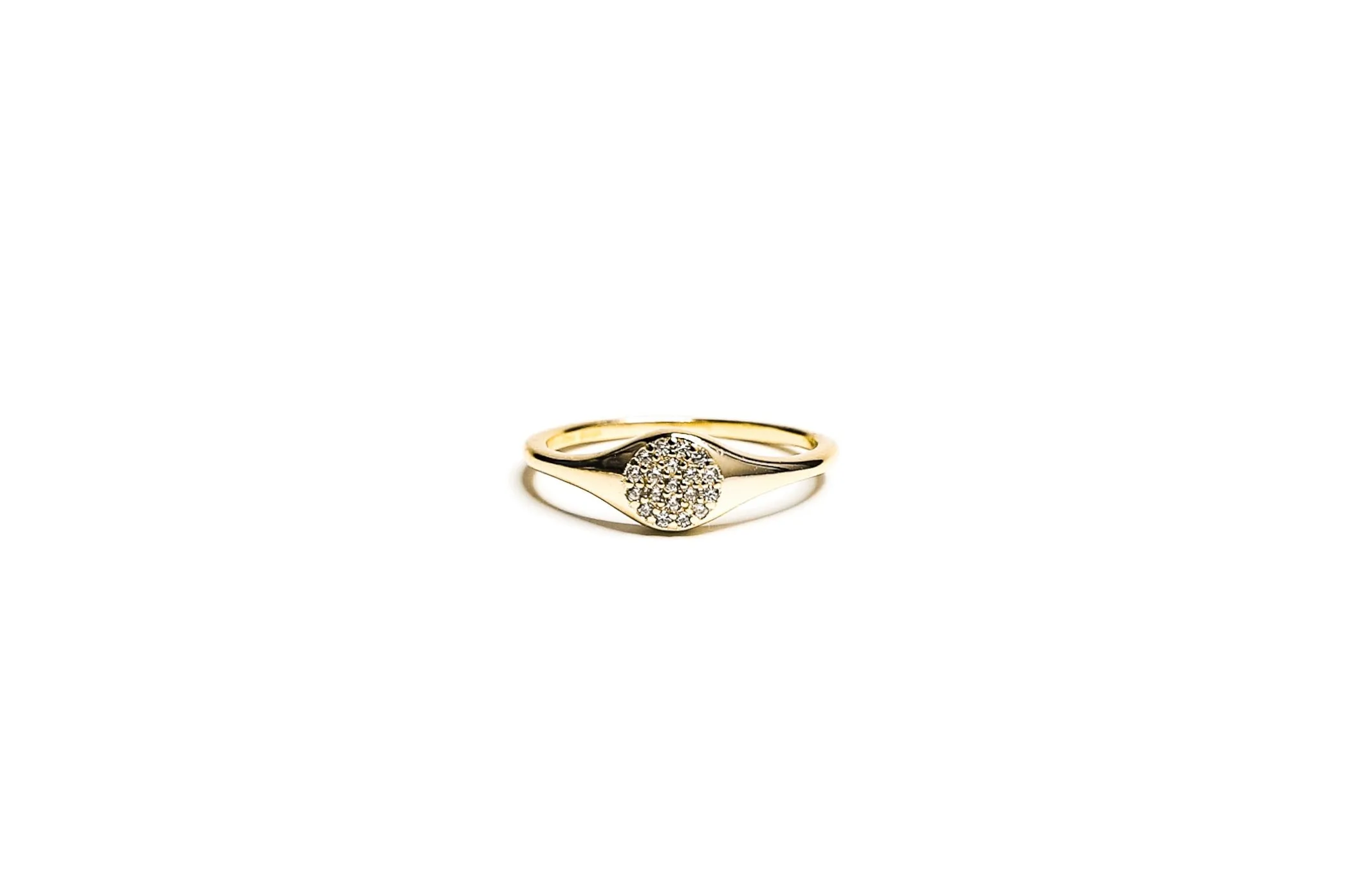 Oval Pave Vermeil Ring