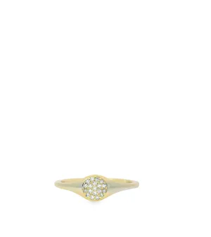 Oval Pave Vermeil Ring