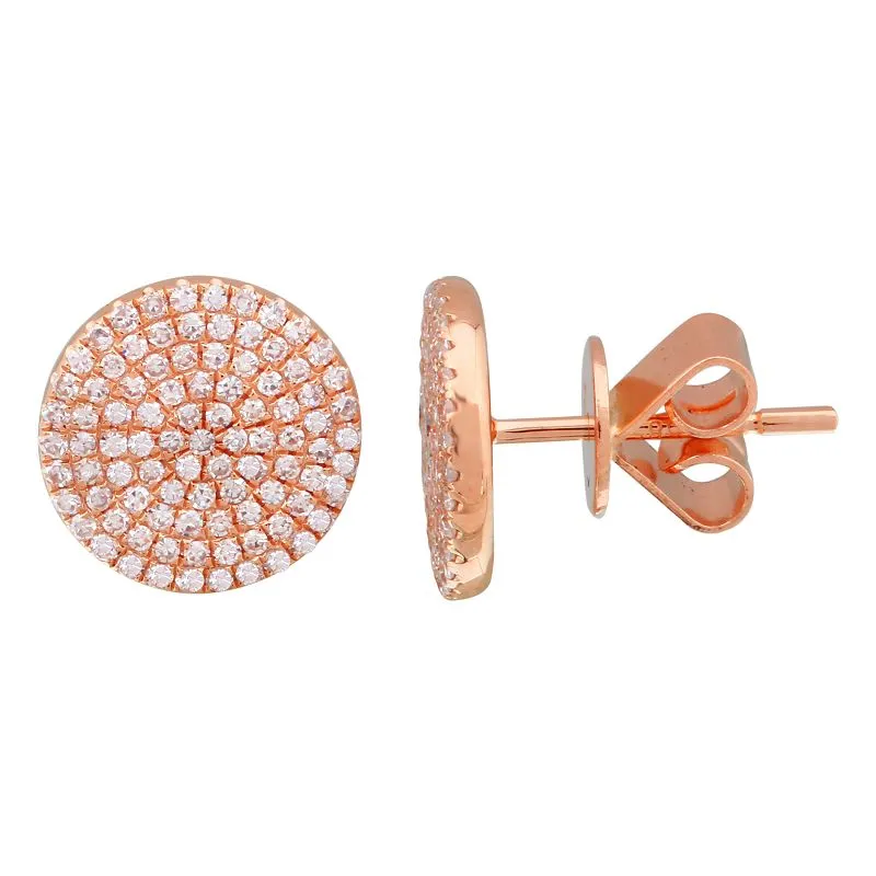 Pave Circle Studs