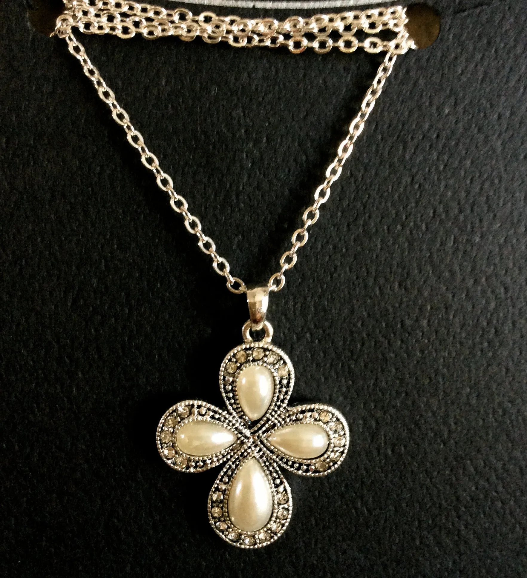 Pearl Cross Necklace