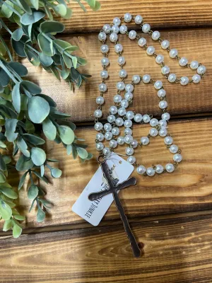 Pearl Cross Necklace