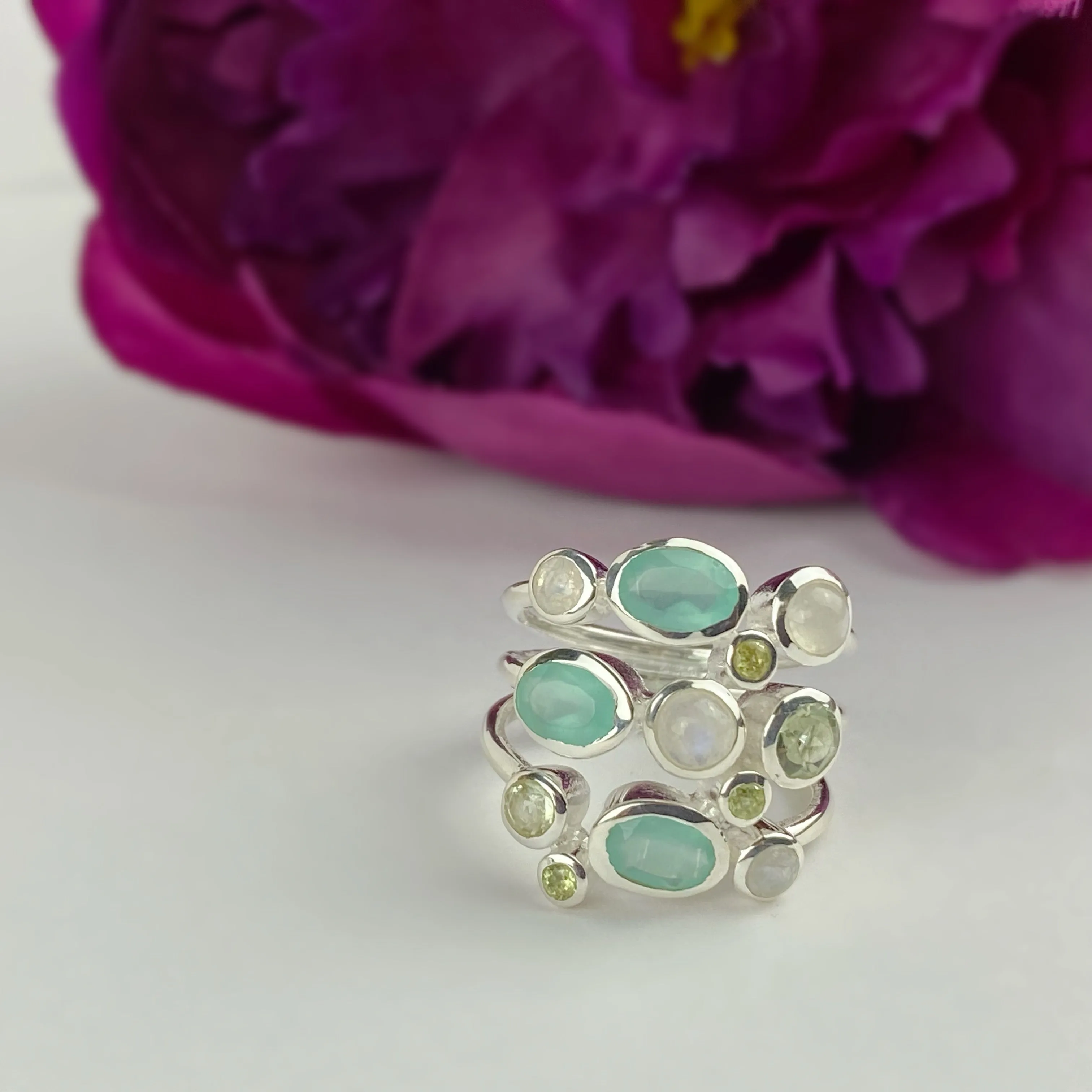 Peppermint Pebbles Ring - SR2237