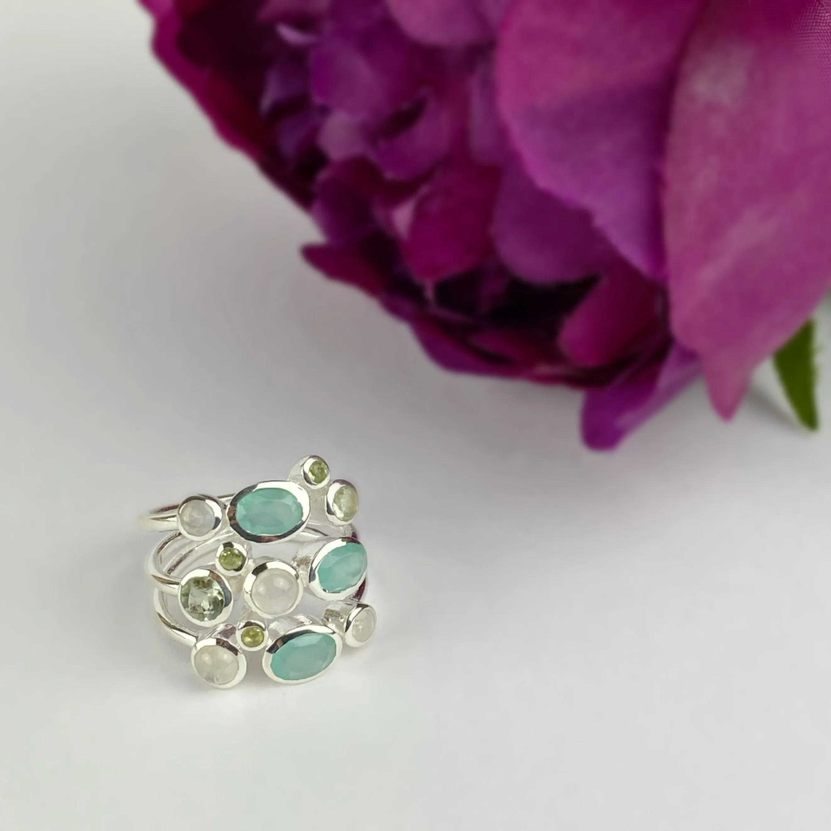 Peppermint Pebbles Ring - SR2237