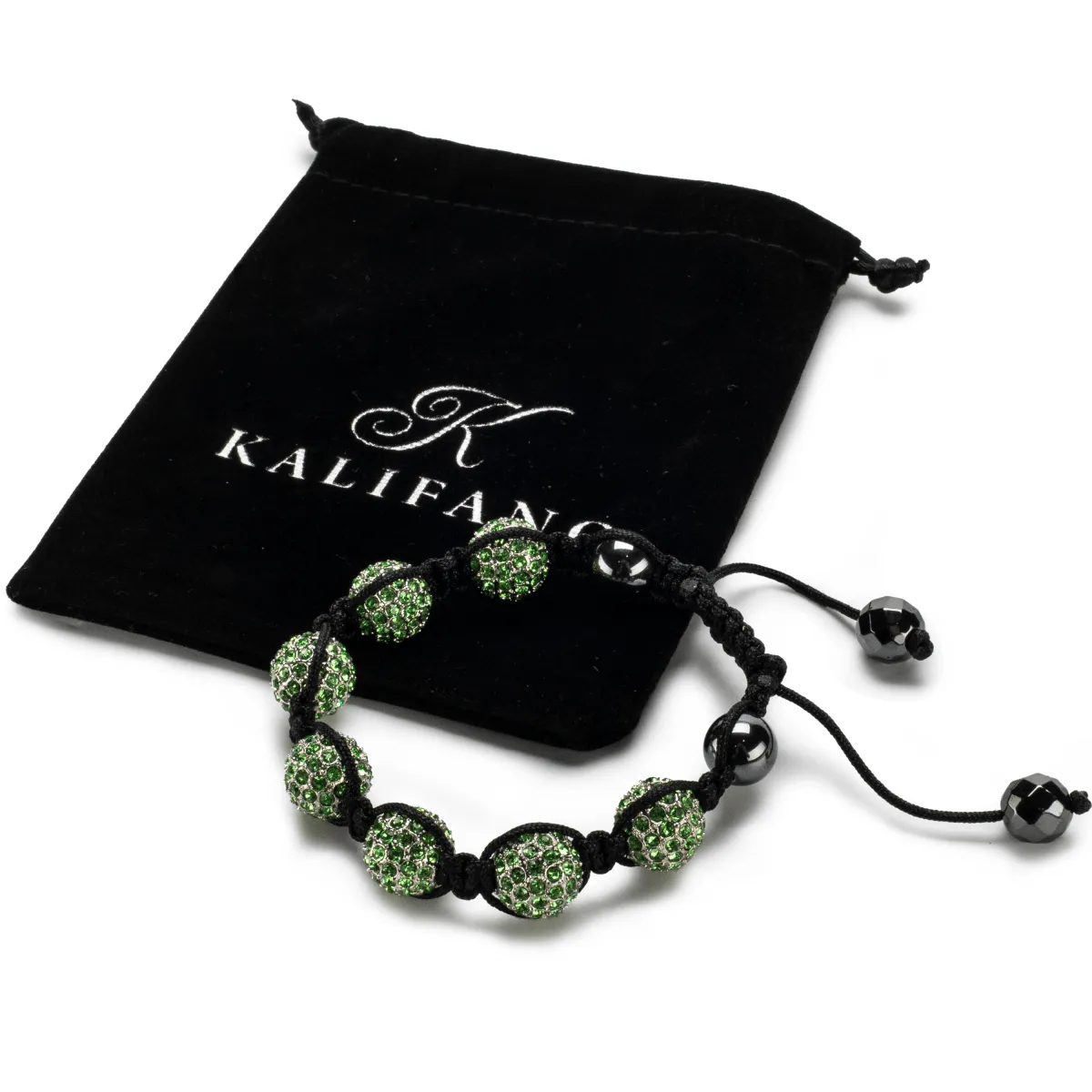 Peridot Crystal Shamballa Bracelet