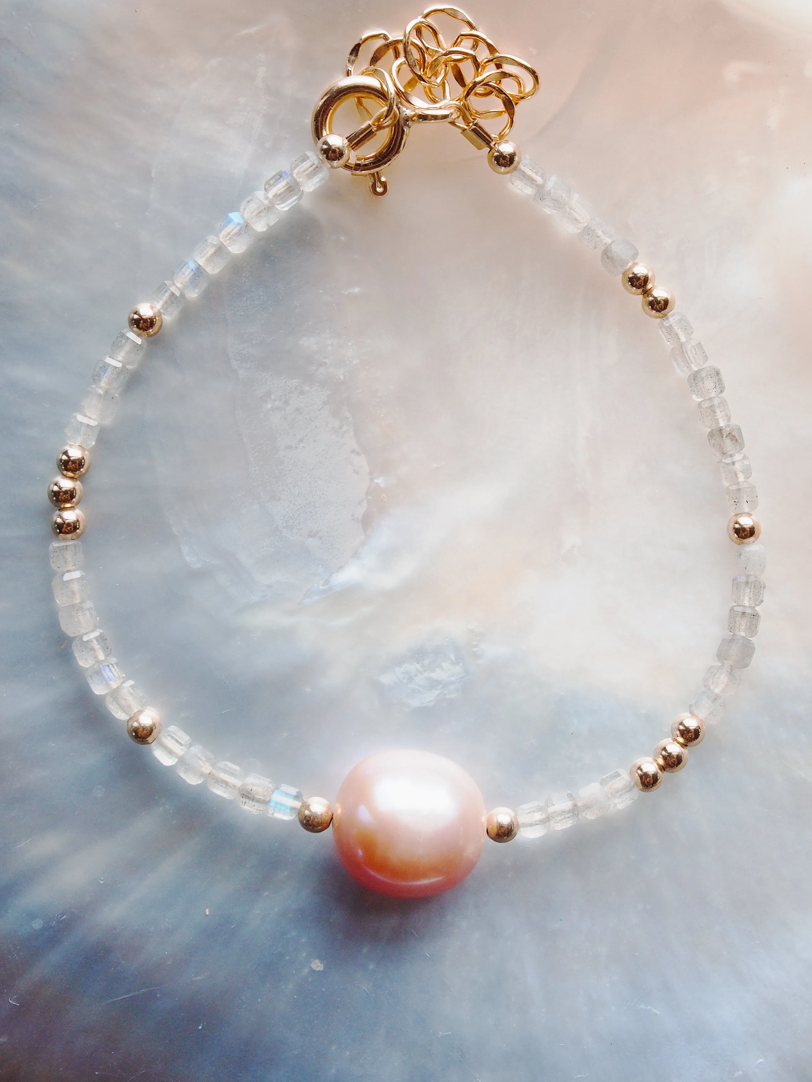 Pink Pearl and Gemstone Bracelet -  Akala