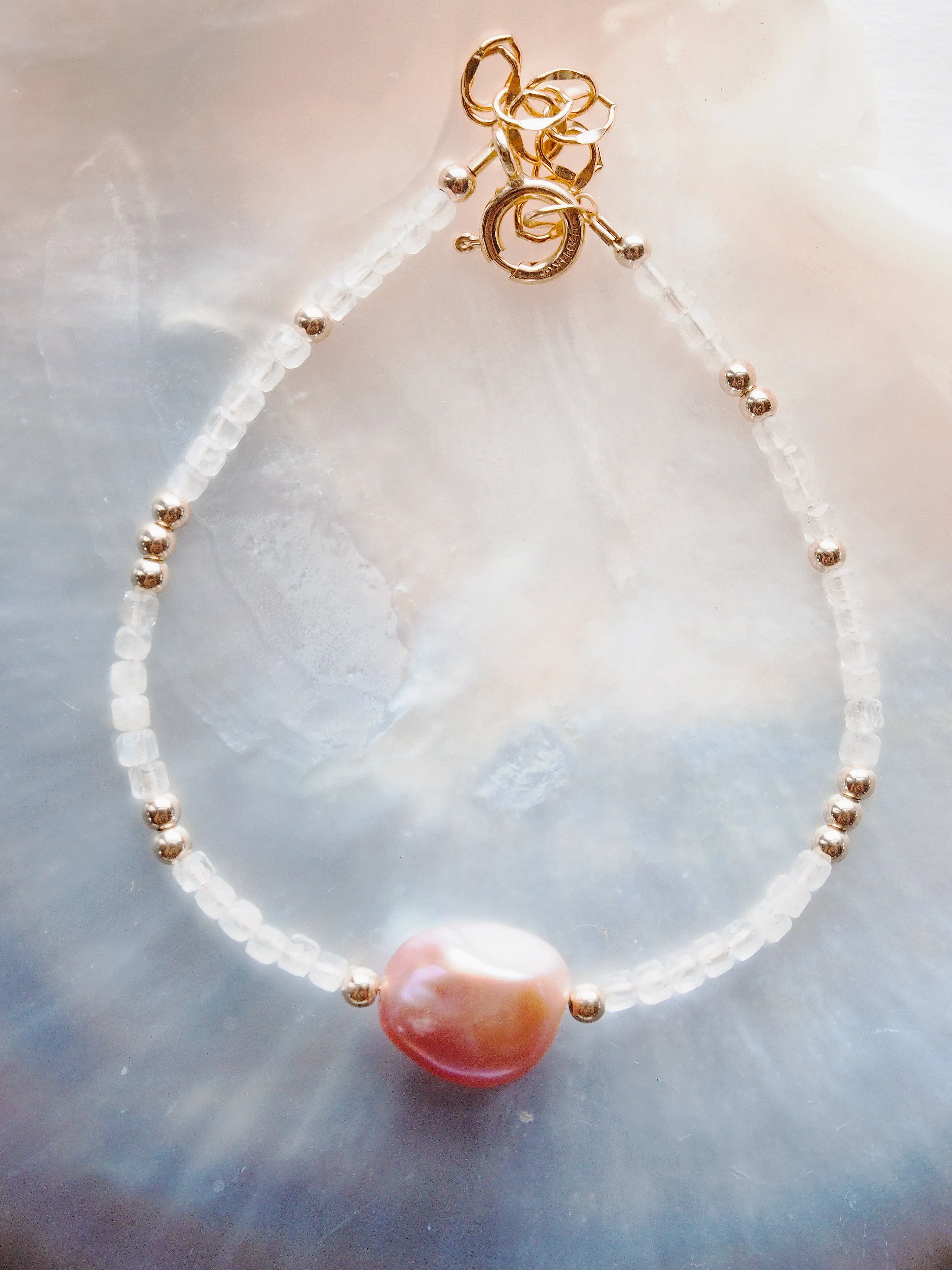 Pink Pearl and Gemstone Bracelet -  Akala