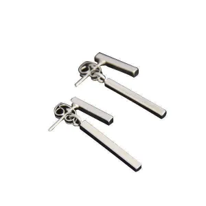 Punk Style Minimalist T Bar Stud Earrings