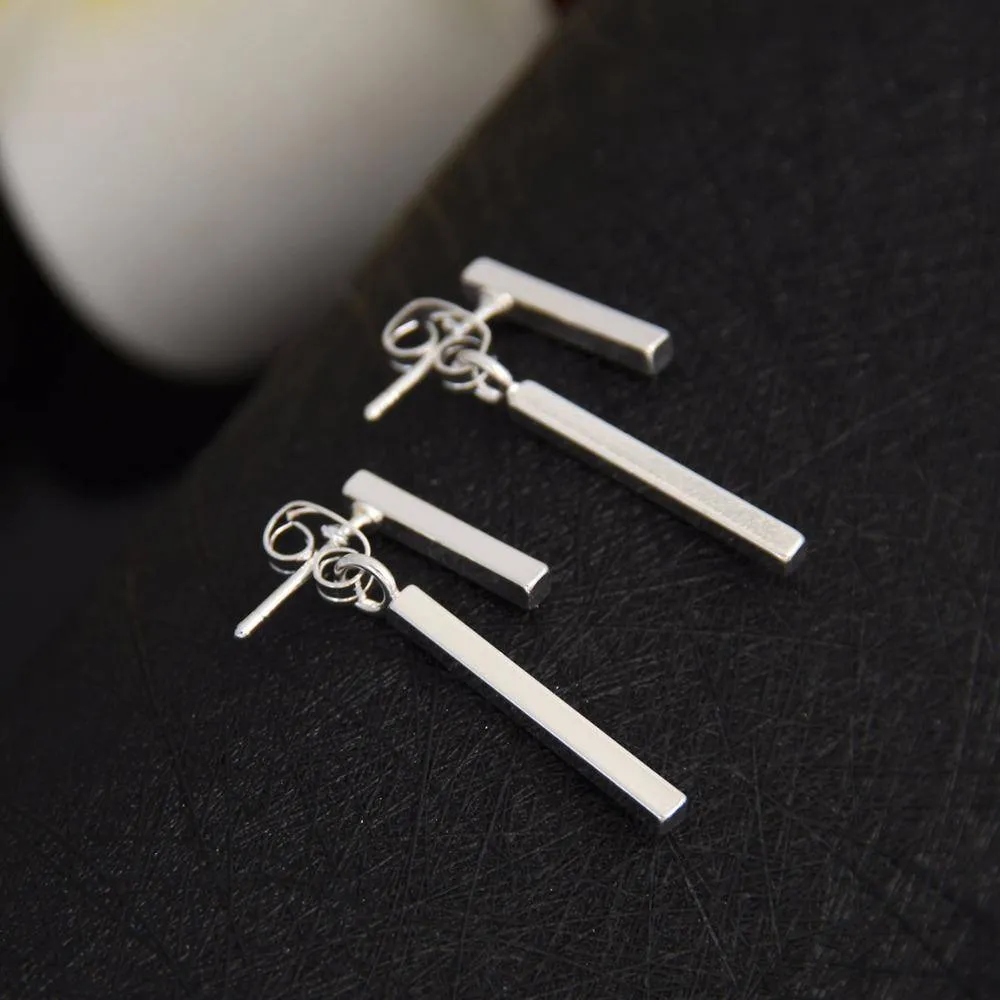 Punk Style Minimalist T Bar Stud Earrings