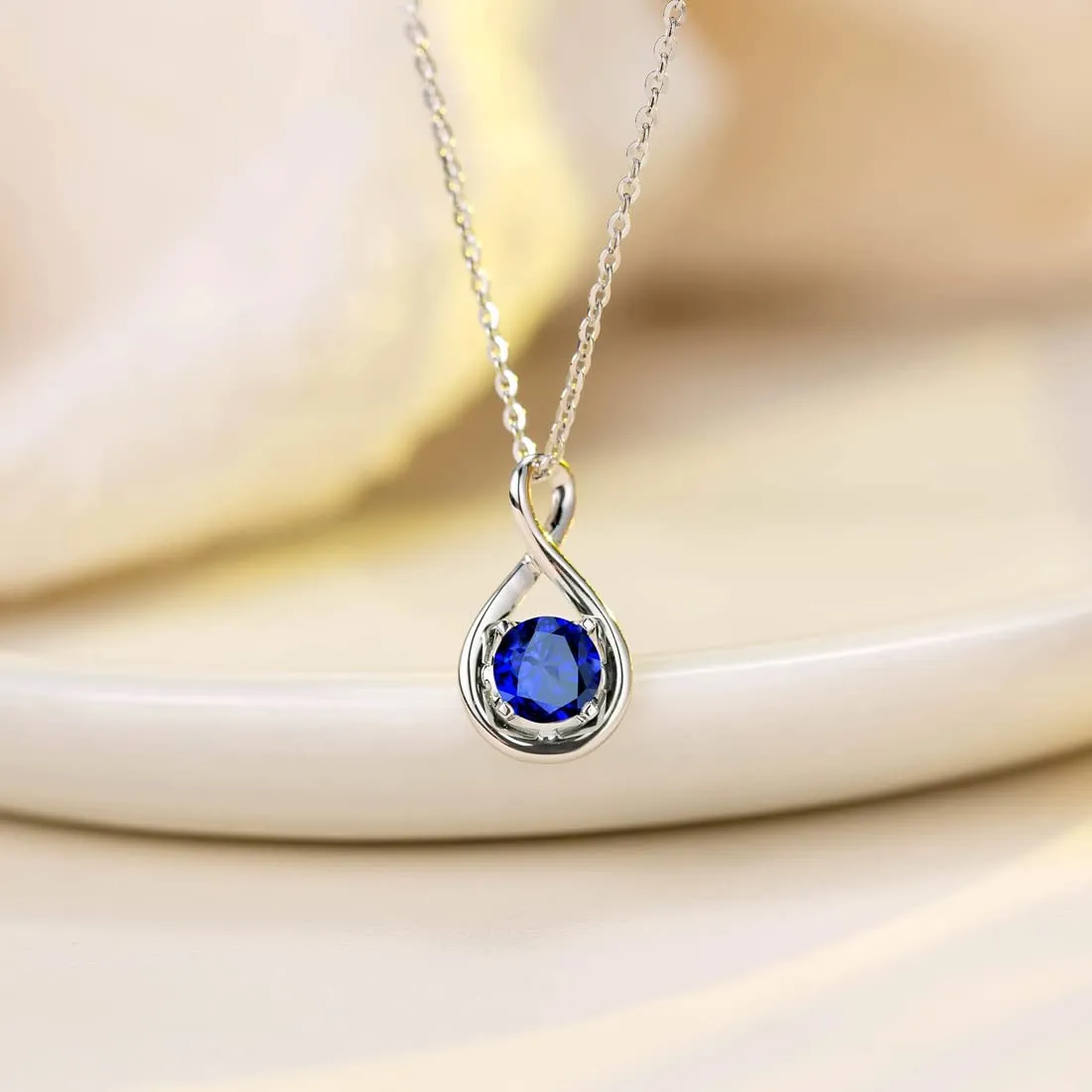 "Birthstone" September Gemstone Sterling Silver Necklace