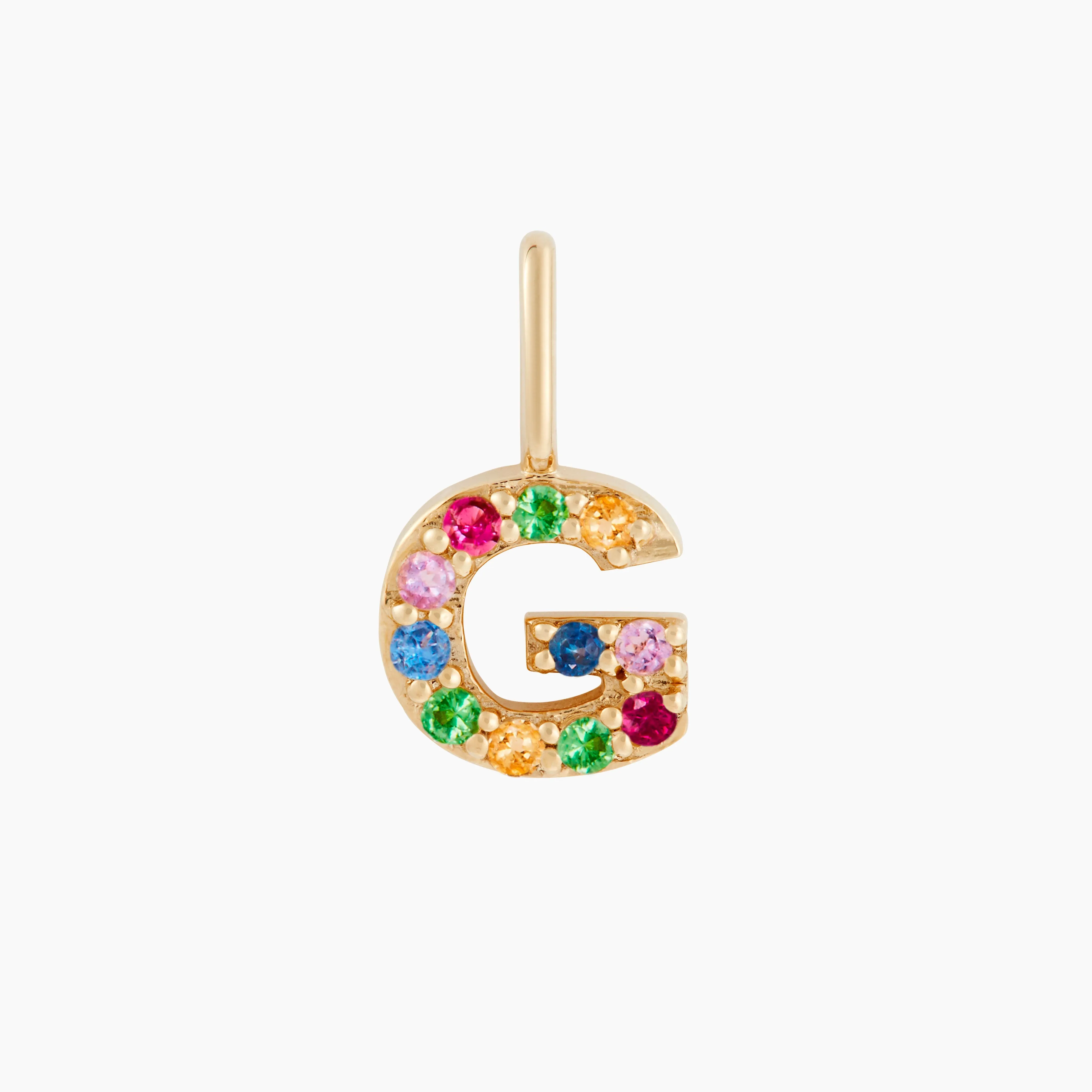 Rainbow Initial Pendant (Made To Order)