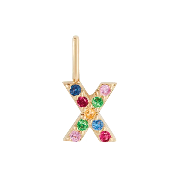 Rainbow Initial Pendant (Made To Order)