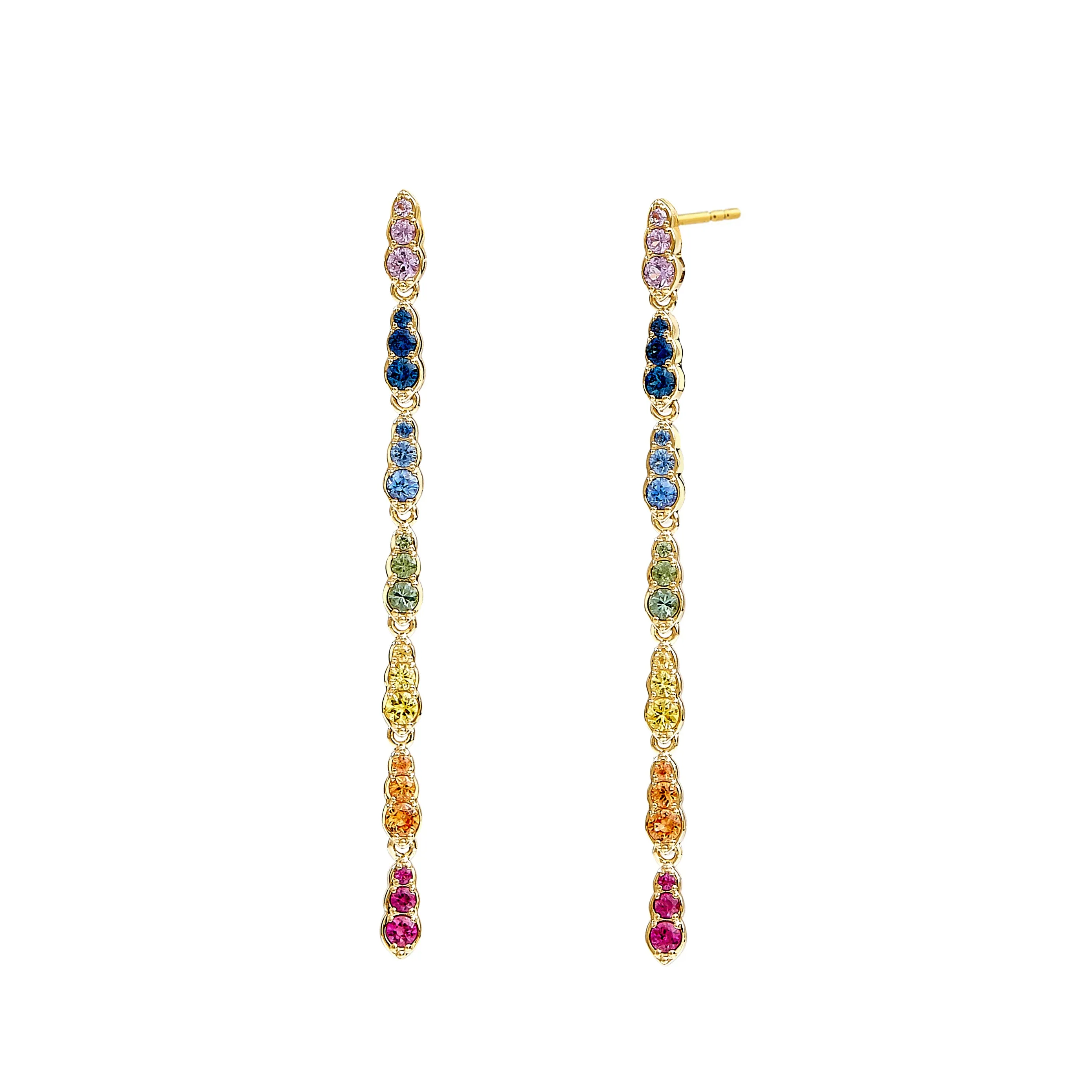 Rainbow Sapphire Earrings